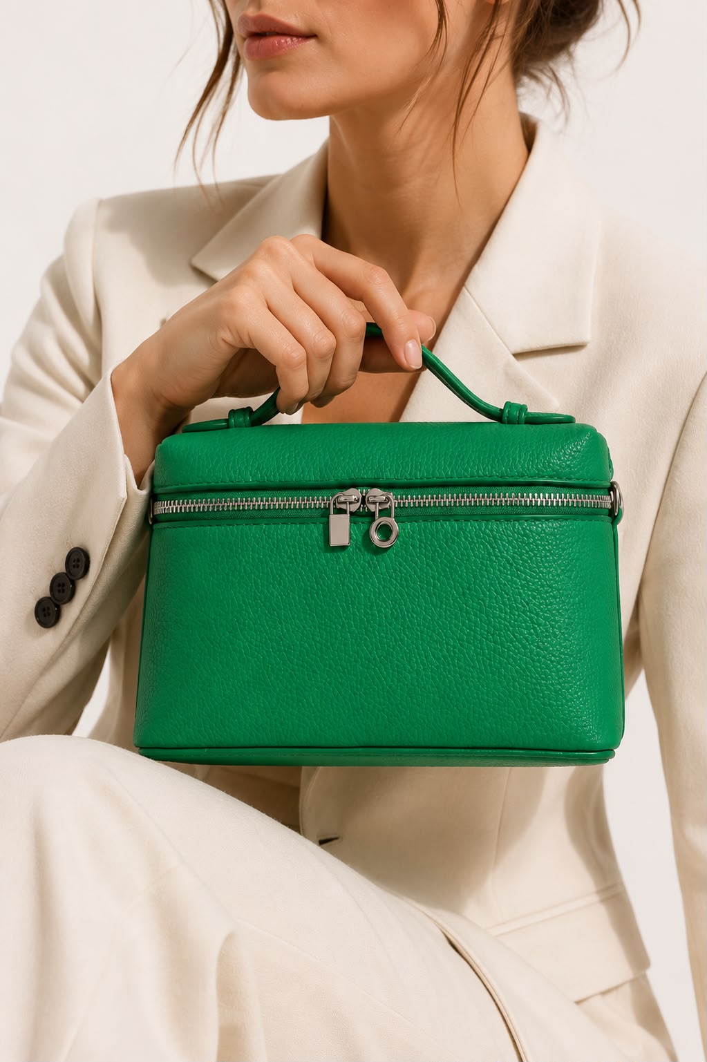 Mini Sac Bandoulière Femme Grainé Écrin – Vert