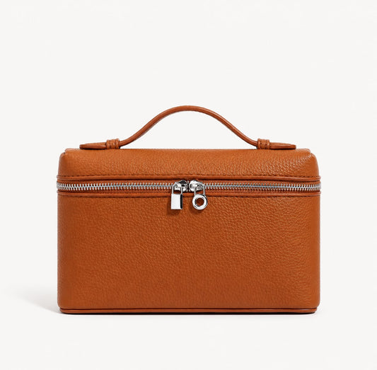 Mini Sac Bandoulière Femme Grainé Écrin – Kaki Brun
