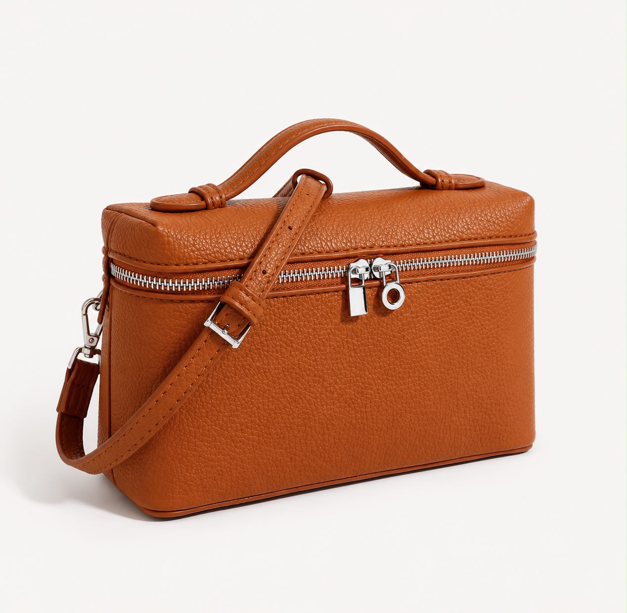 Mini Sac Bandoulière Femme Grainé Écrin – Kaki Brun