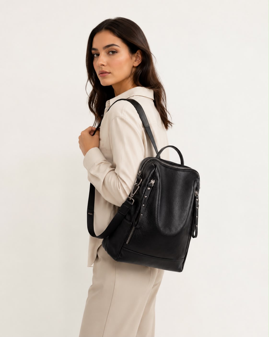Sac à Dos Femme Convertible Camille – Noir