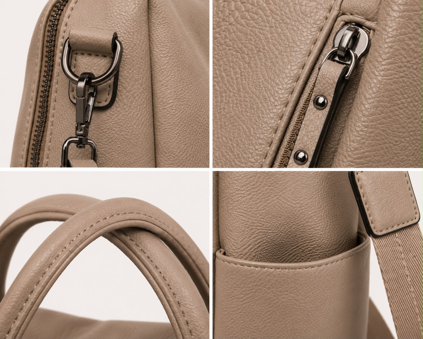 Sac à Dos Femme Convertible Camille – Kaki Beige