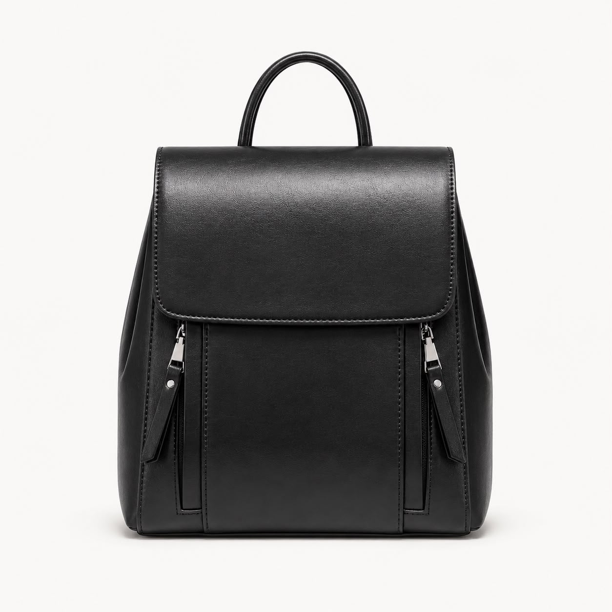 Sac à Dos Femme en Cuir Véritable Noir – Grande Capacité