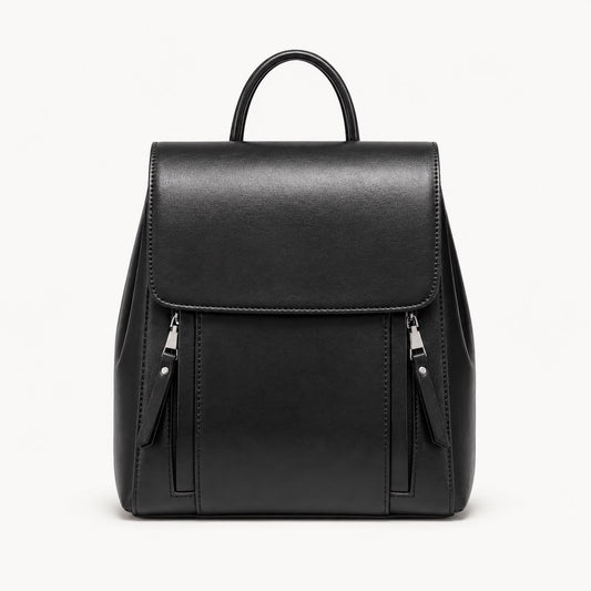 Sac à Dos Femme en Cuir Véritable Noir – Grande Capacité