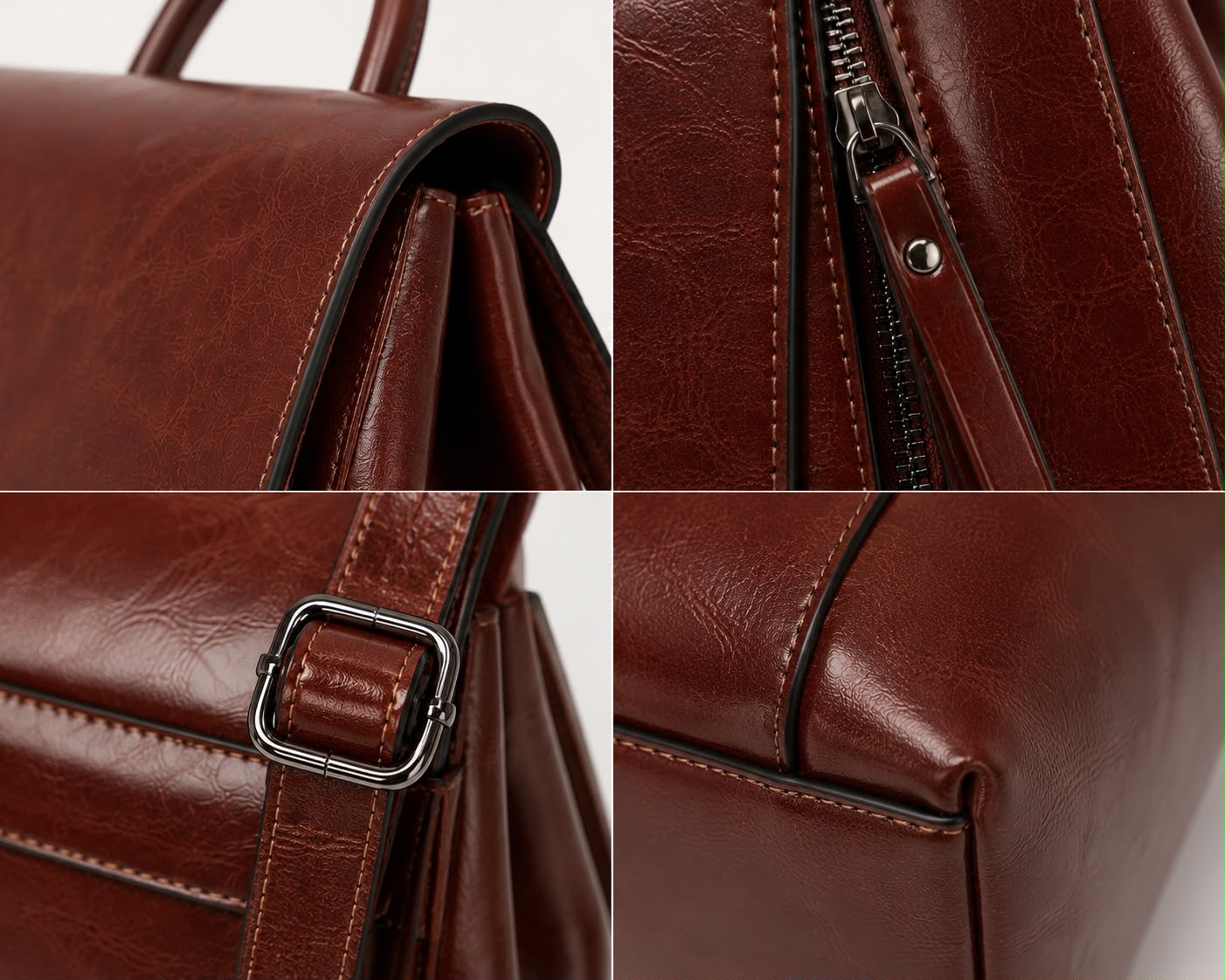 Sac à Dos Femme en Cuir Véritable Marron Café – Grand Format
