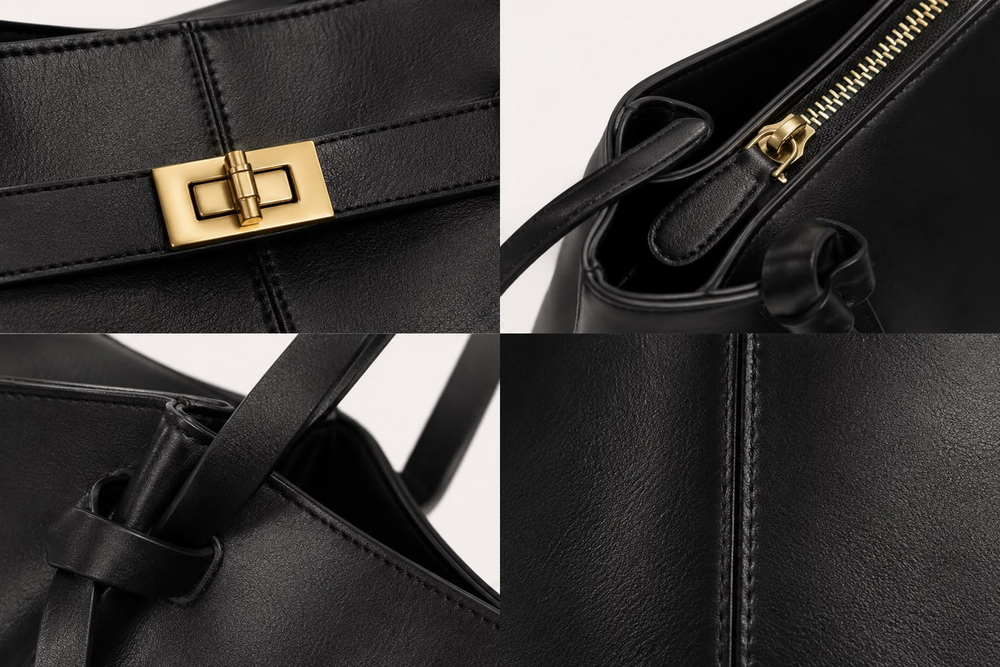 Grand Sac Cabas Femme Aélia Noir