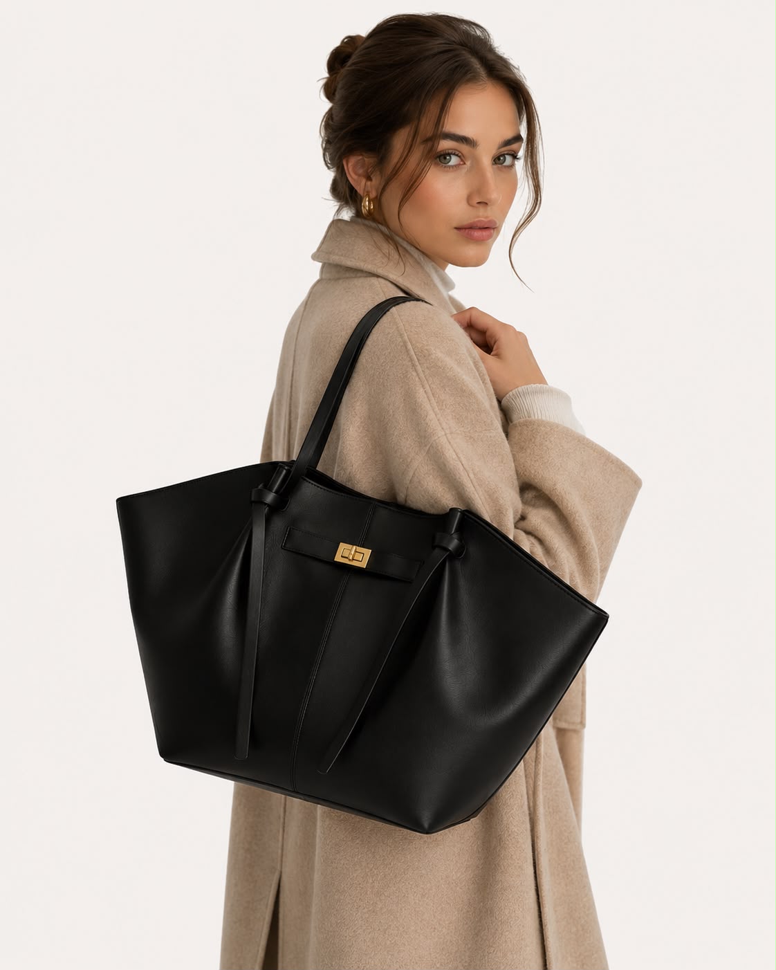 Grand Sac Cabas Femme Aélia Noir