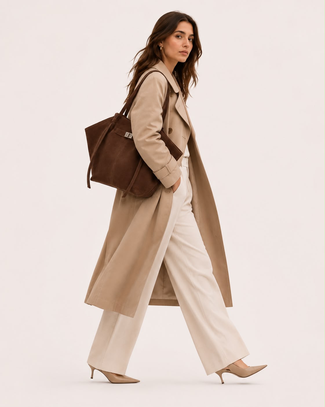 Grand Sac Cabas Femme Aélia Brun