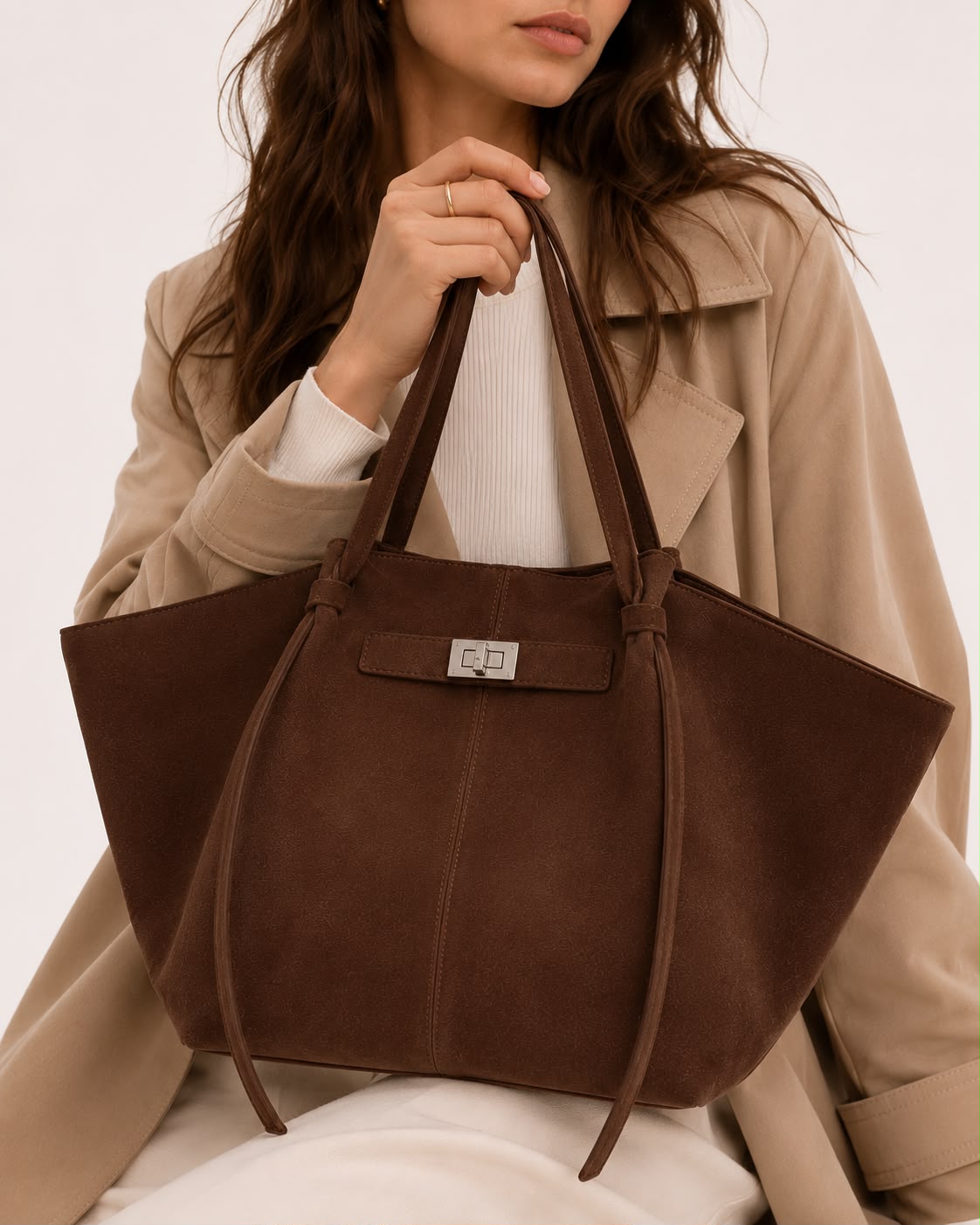 Grand Sac Cabas Femme Aélia Brun
