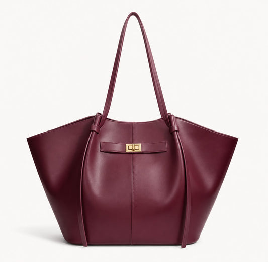 Grand Sac Cabas Femme Aélia Bourgogne