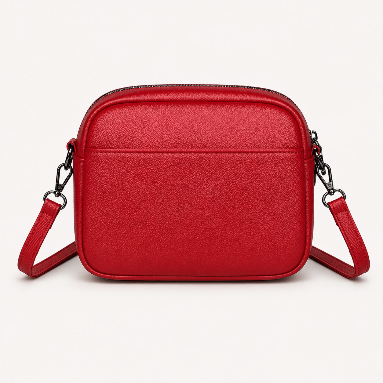 Sac bandoulière femme Mila en PU grainé – Rouge