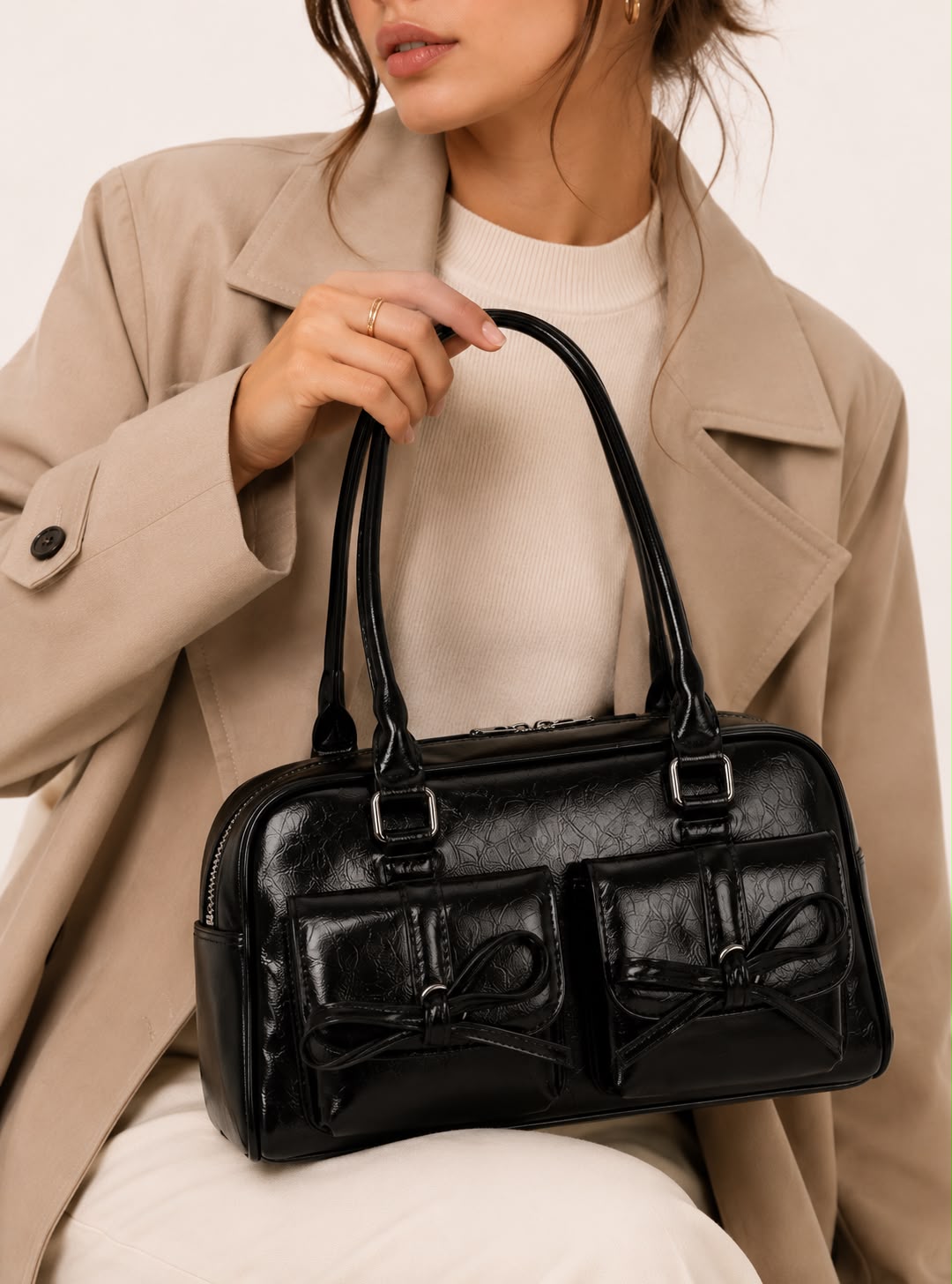Sac Bandoulière Bowling Noir