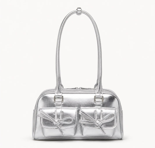 Sac Bandoulière Bowling Argent