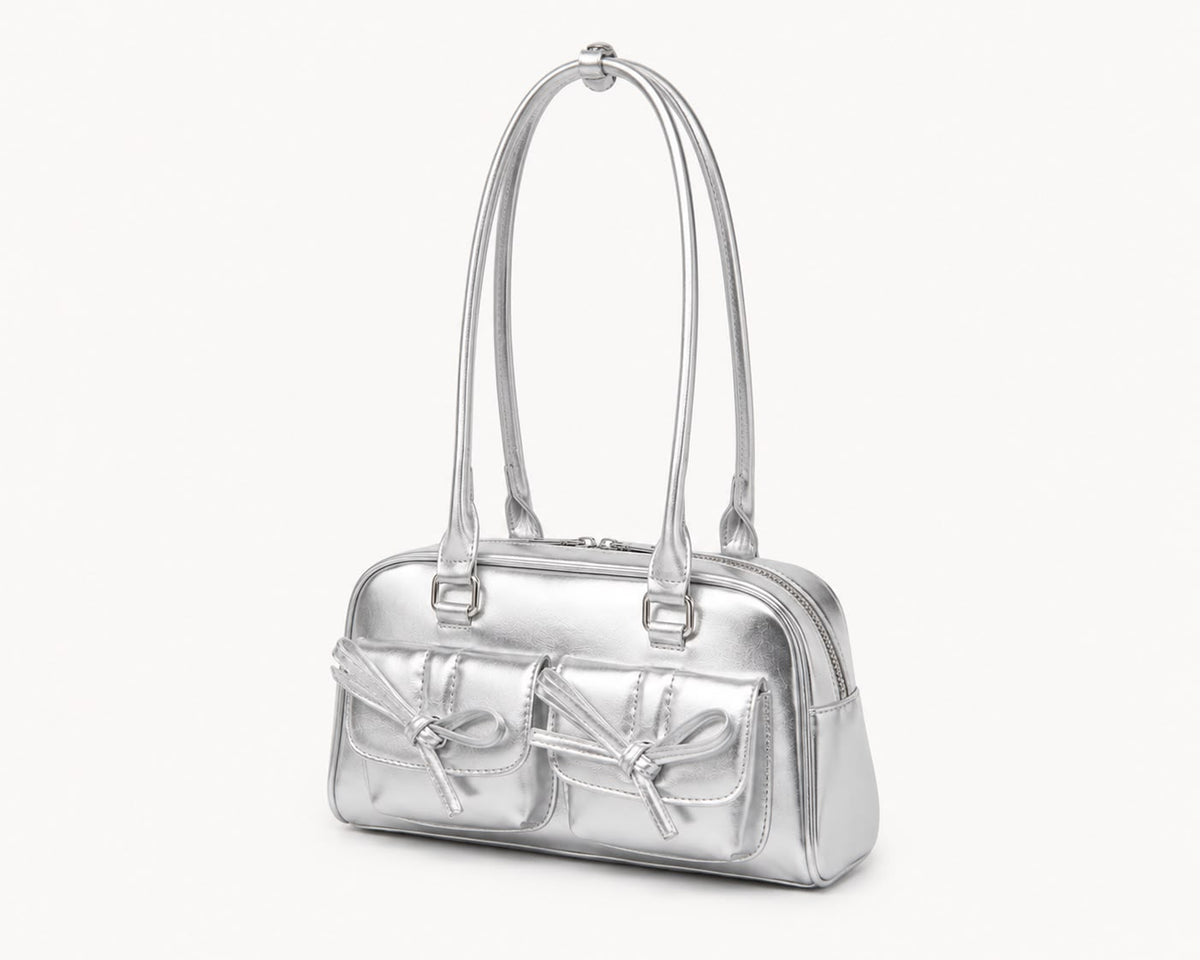 Sac Bandoulière Bowling Argent
