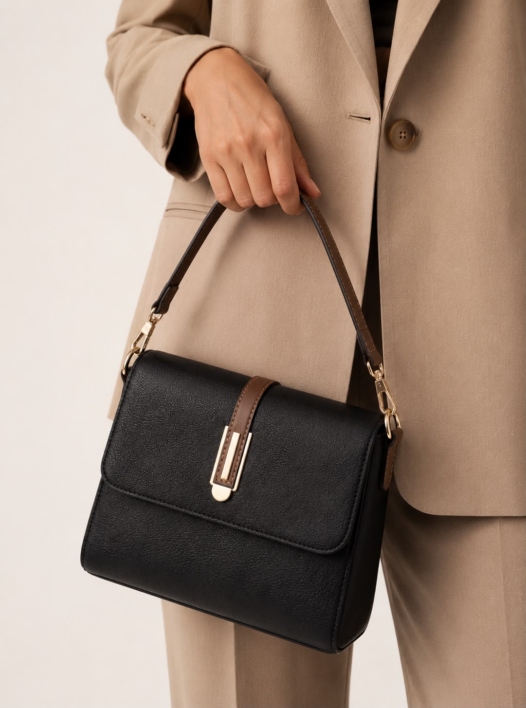 Sac Bandoulière Femme Noir en Cuir PU à Rabat