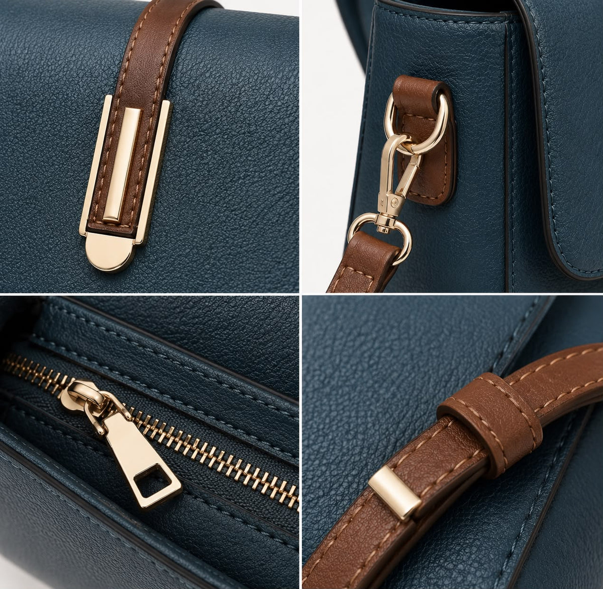 Sac Bandoulière Femme Bleu en Cuir PU à Rabat