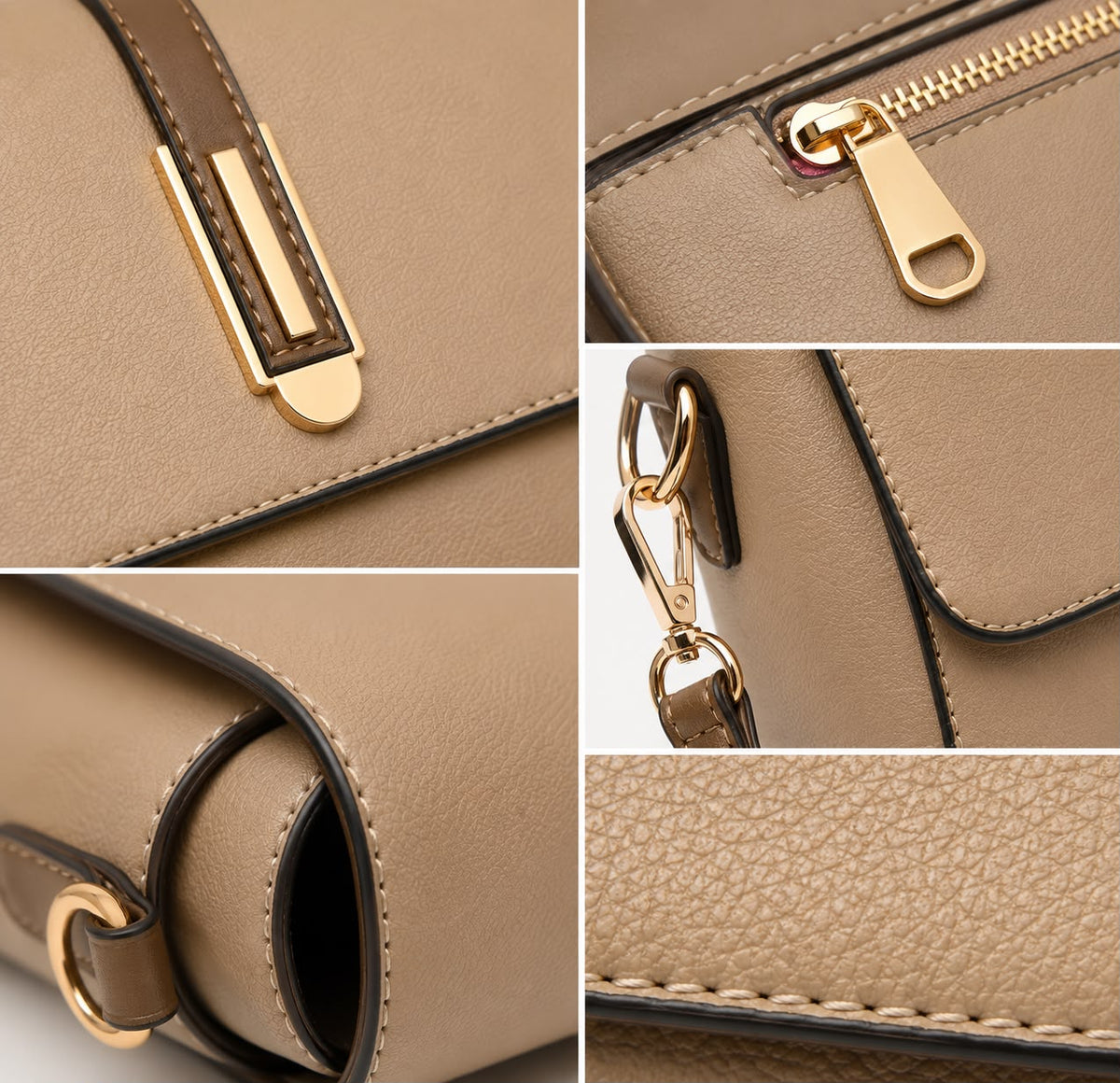 Sac Bandoulière Femme Kaki en Cuir PU à Rabat