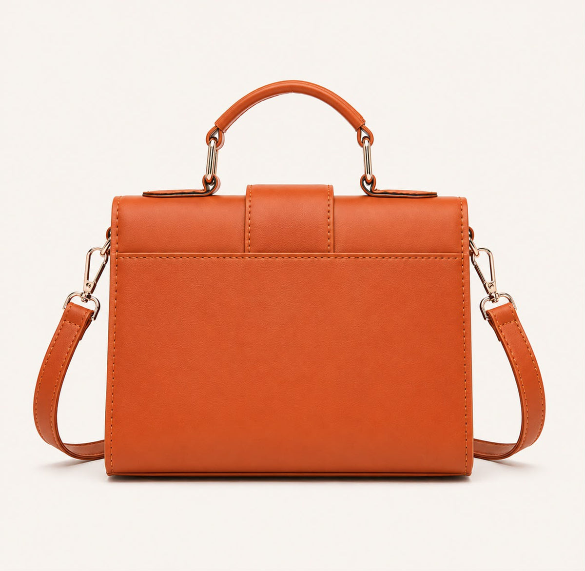 Sac bandoulière femme marron à rabat