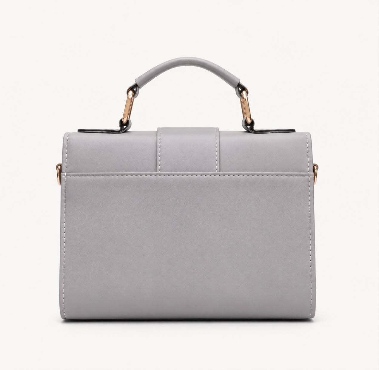 Sac bandoulière gris à rabat