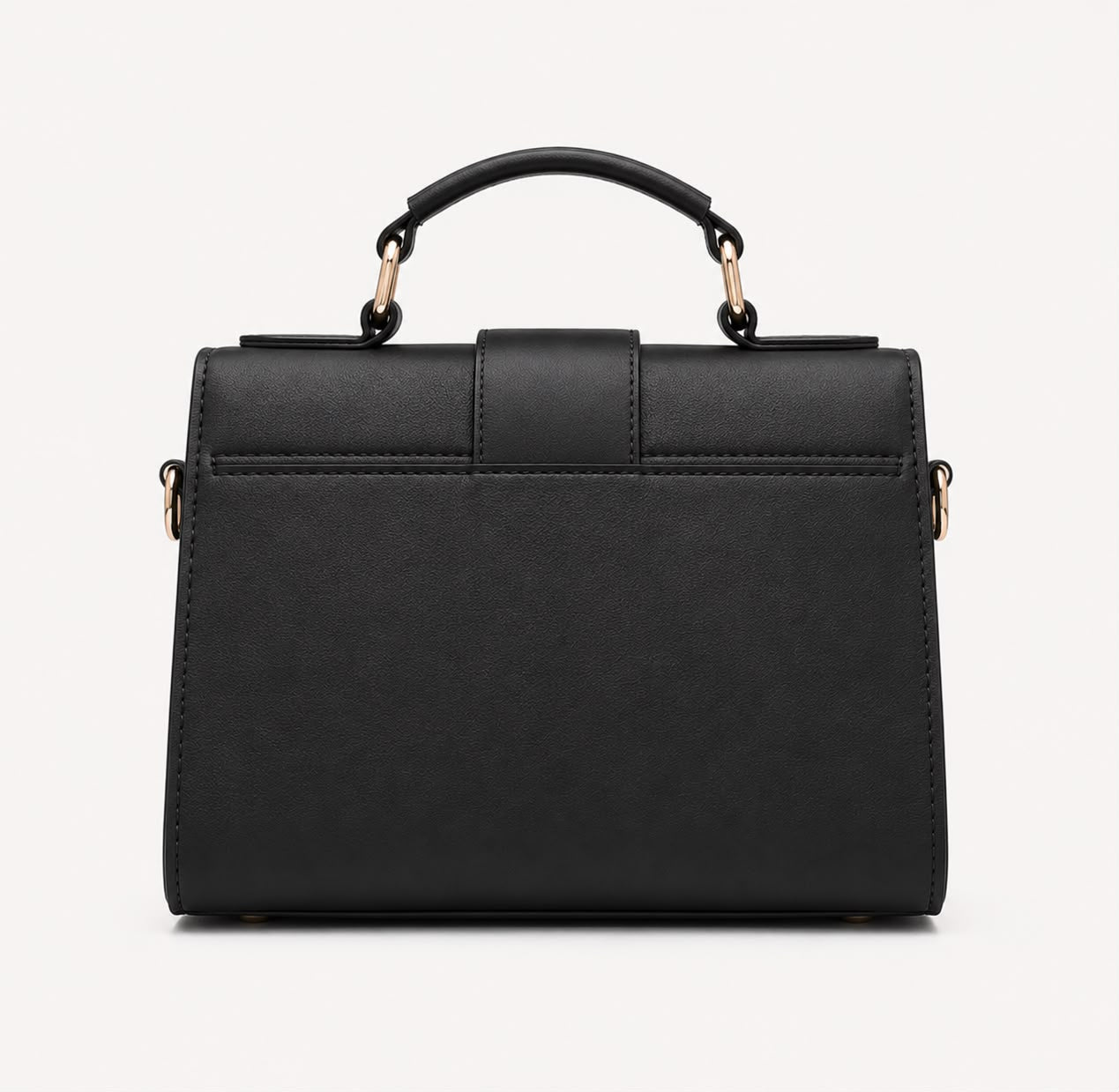 Sac bandoulière noir à rabat