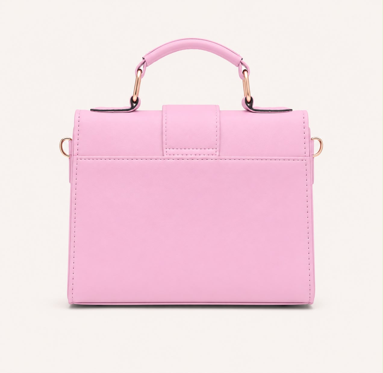 Sac bandoulière rose à rabat