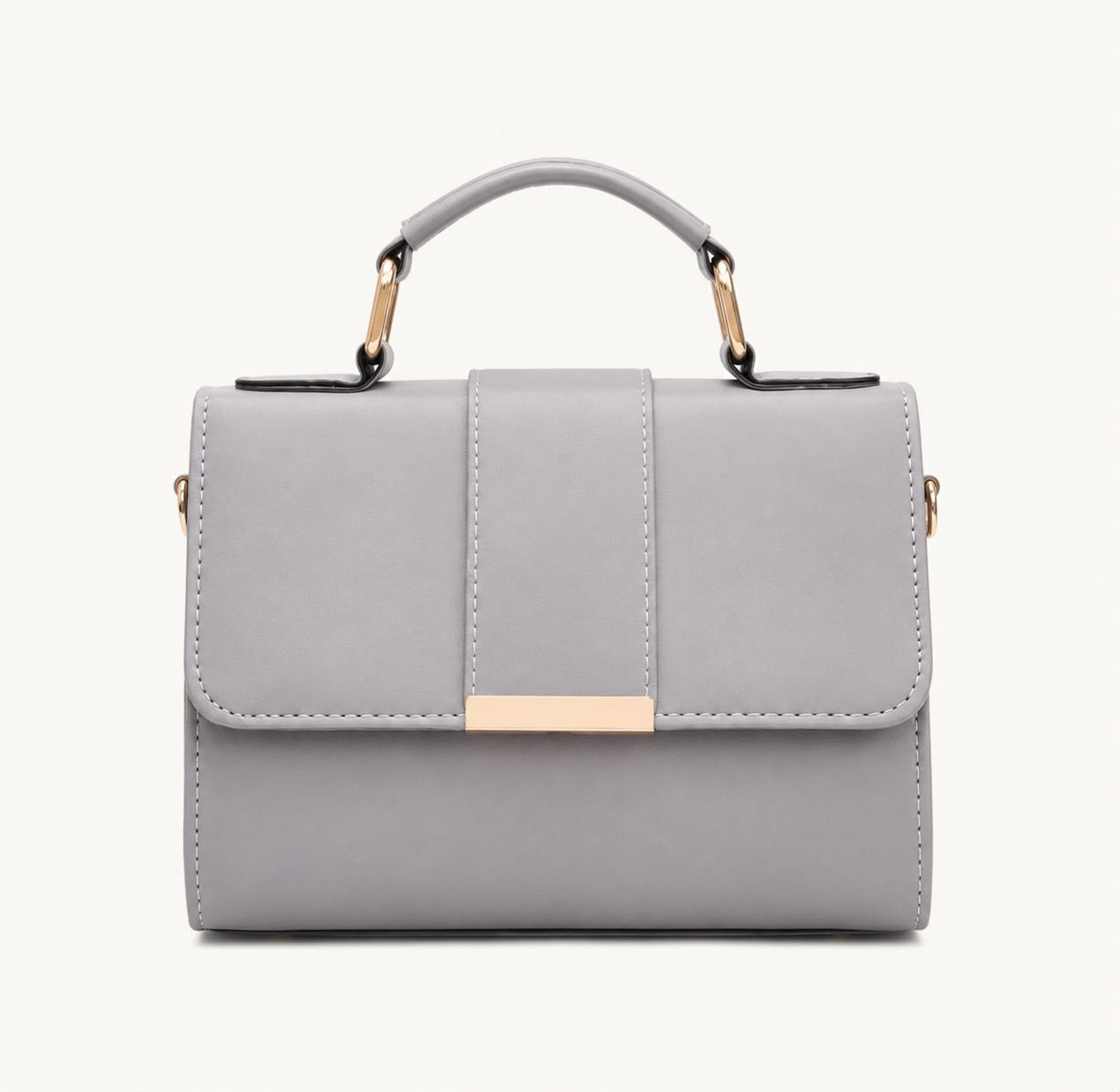Sac bandoulière gris à rabat