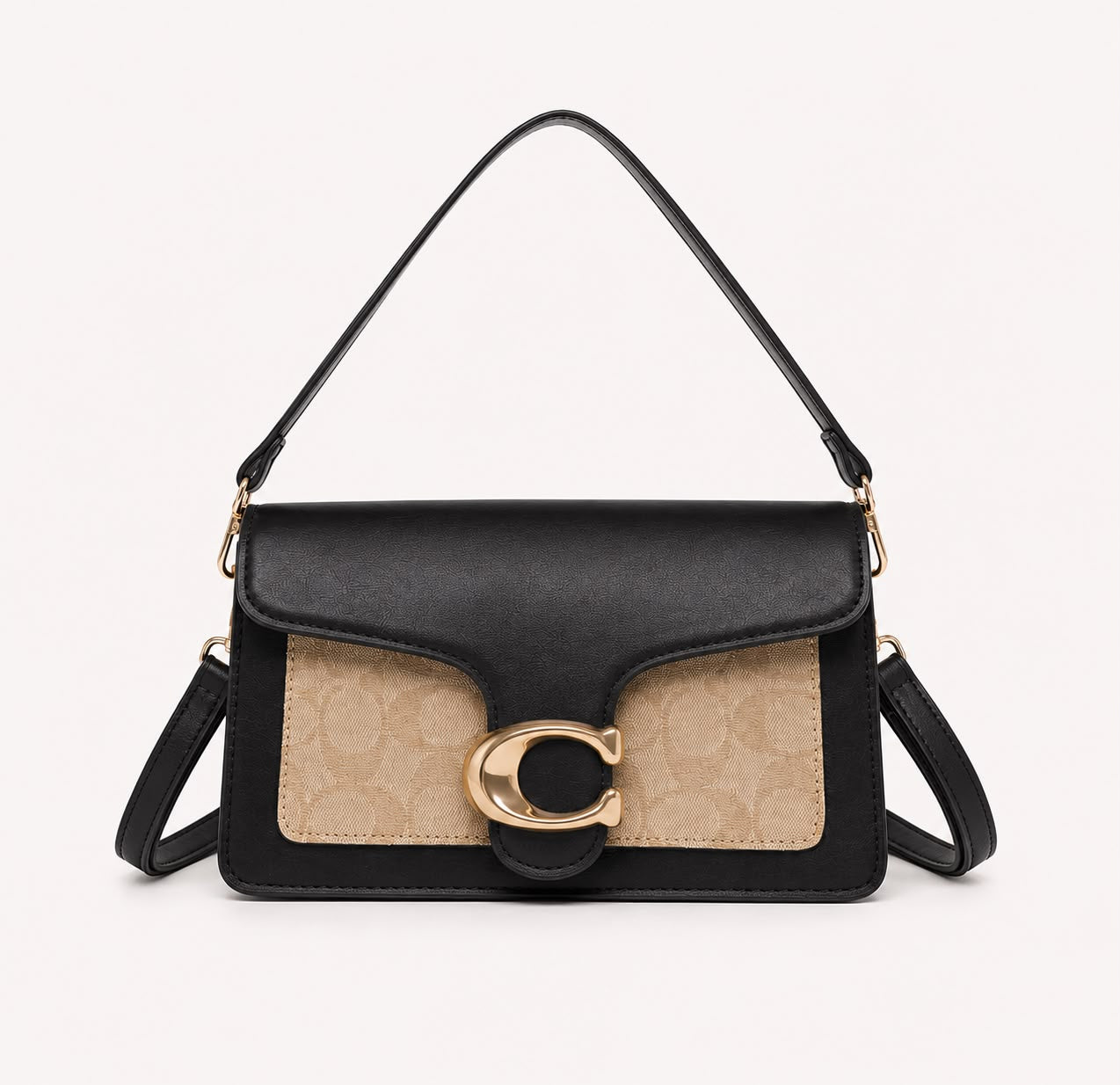 Sac Bandoulière Femme Élise – Noir et Kaki