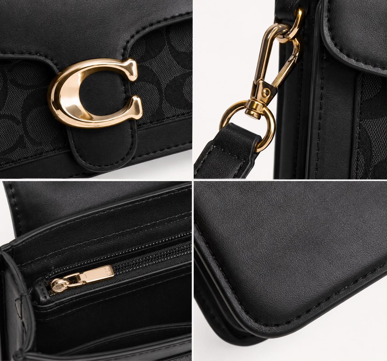 Sac Bandoulière Femme Élise – Noir Intense