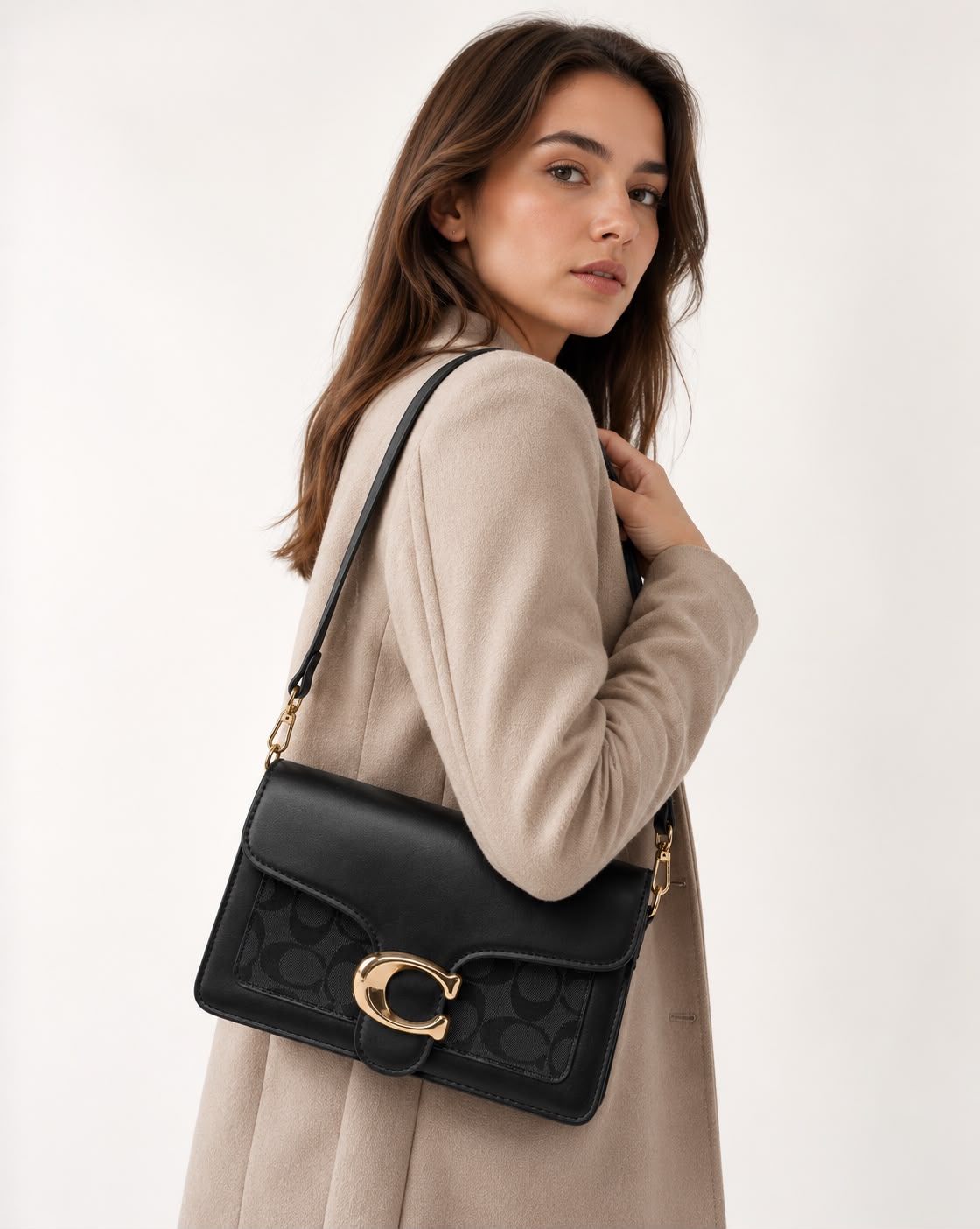 Sac Bandoulière Femme Élise – Noir Intense